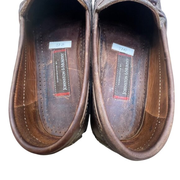 Vtg Johnston & Murphy Men’s Brown Leather Tassel Loafers Slip-On Moccasins 11M